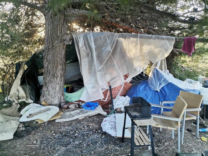 Asentamiento ilegal en calle Sa Punta, Ibiza
