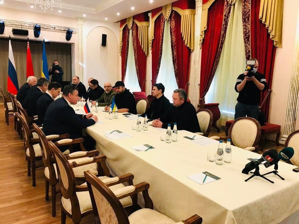 Reunión entre las delegaciones de Ucrania y Rusia en Bielorrusia