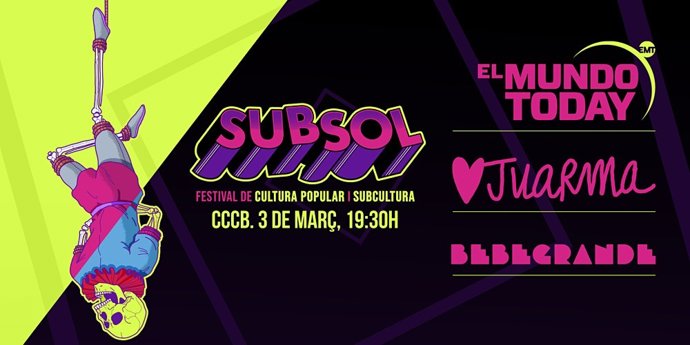 Cartel de la primera jornada del festival Subsol en el Centre de Cultura Contempornia de Barcelona (CCCB)