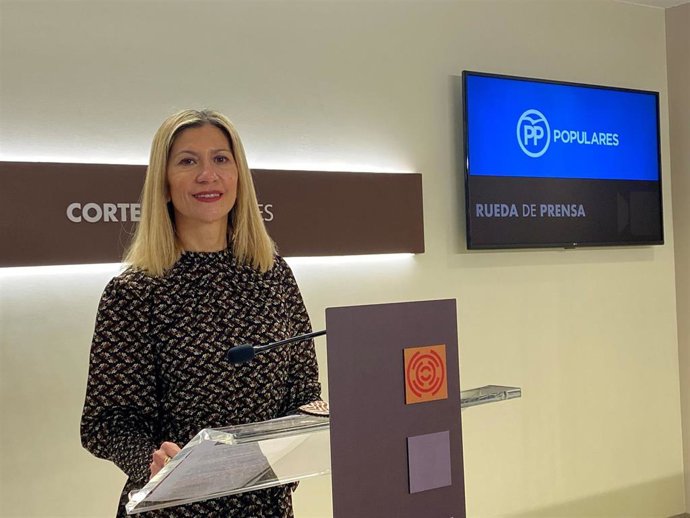 Archivo - La portavoz del PP en las Cortes de Aragón, Mar Vaquero.