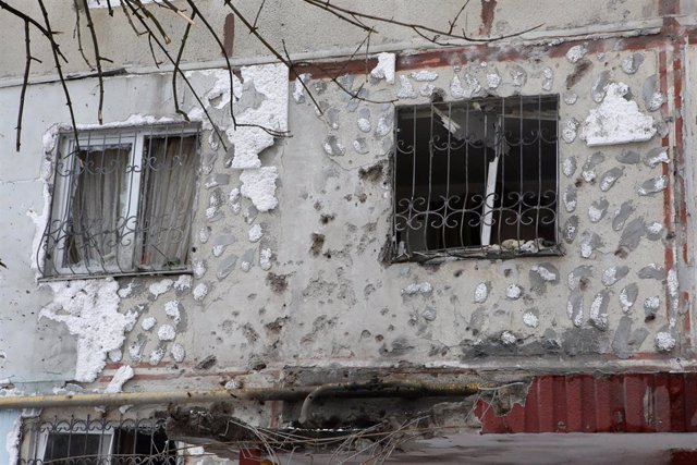Edificio destruido en Jarkov
