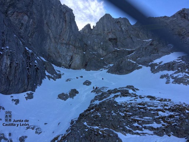Zona del Espigüete en el que se ha producido el rescate del montañero accidentado.