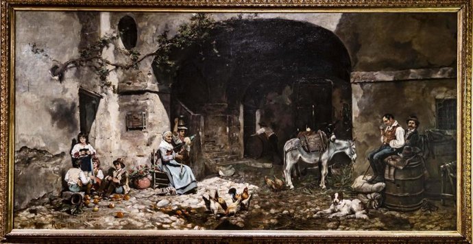 El Museo San Telmo incorpora a sus salas de arte 'Patio de un parador', de Elena Brockmann de Llanos