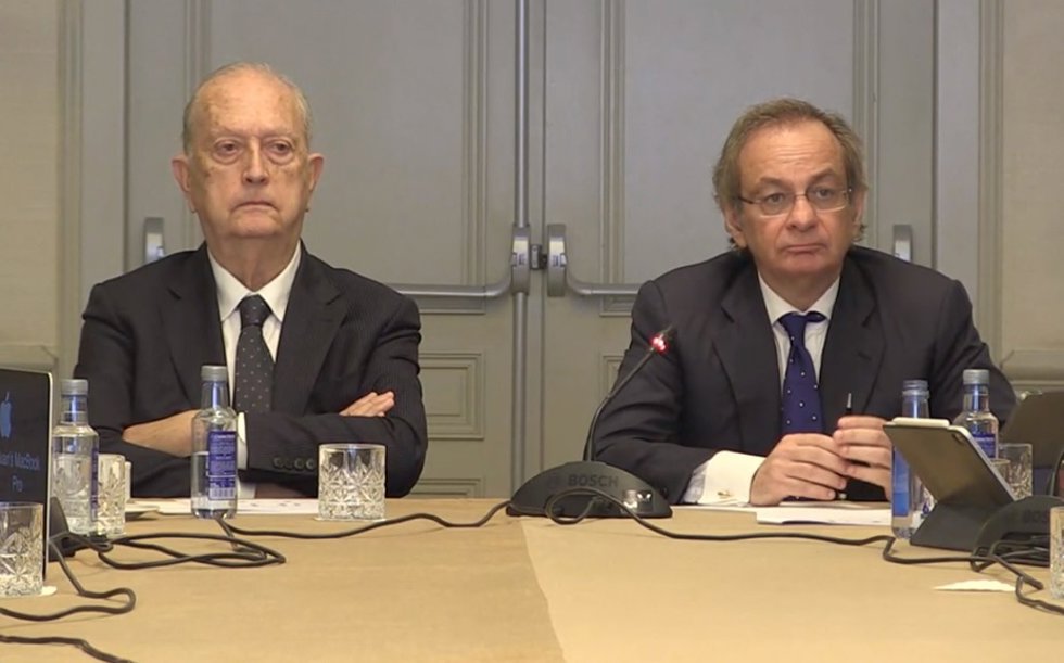 El presidente de Colonial, Juan José Bruguera, y el consejero delegado, Pere Viñolas