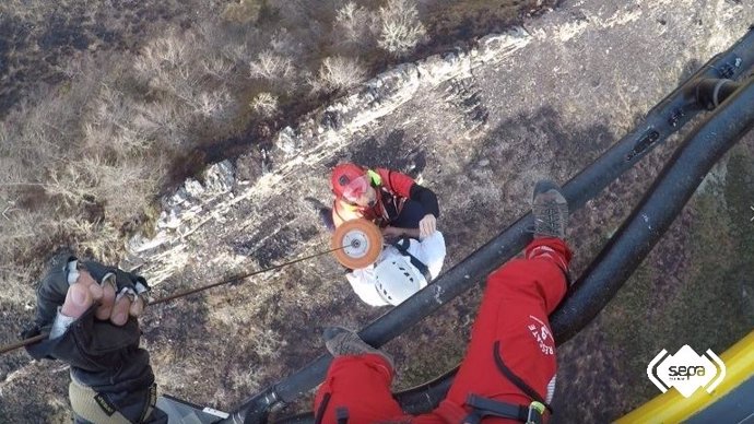 Rescate de montaña en Asturias.