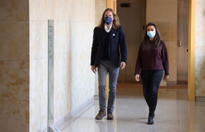 Pablo Fernández, a su llegada a la reunión con el PP.