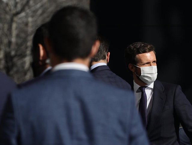 El líder del PP, Pablo Casado