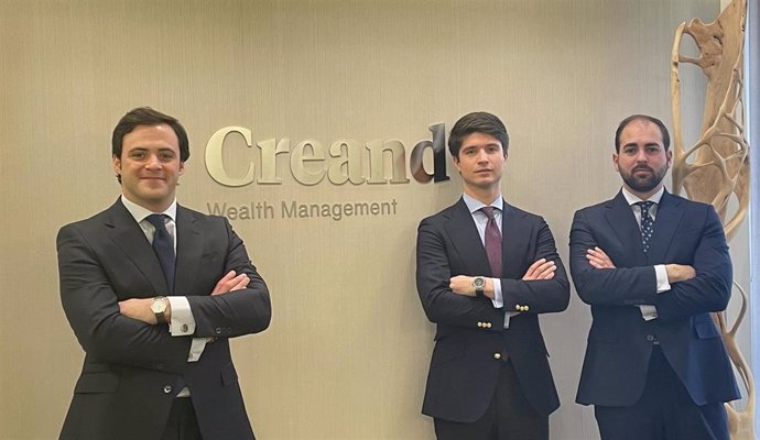 Las tres nuevas incorporaciones de Creand Wealth Management: Carlos Breva, Carlos Viseras y Joaquín Camacho.