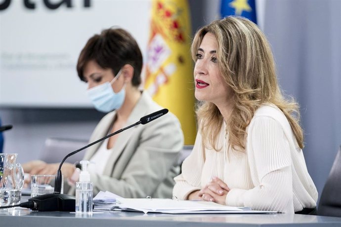 La ministra de Transportes, Movilidad y Agenda Urbana, Raquel Sánchez, comparece tras la reunión del Consejo de Ministros en Moncloa