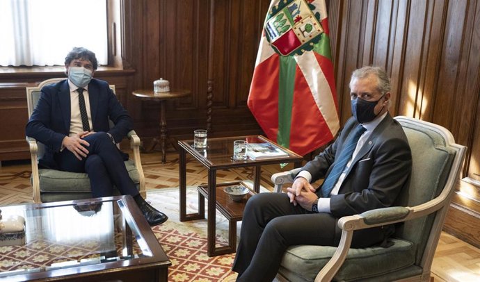 Reunión de Eneko Andueza (PSE-EE) y el Lehendakari, Iñigo Urkullu