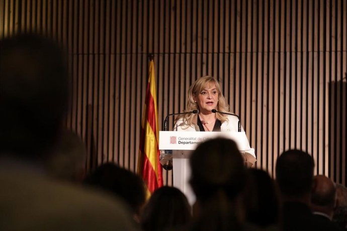 La consellera Violant Cervera, en una conferencia en el Recinto Modernista de Sant Pau de Barcelona