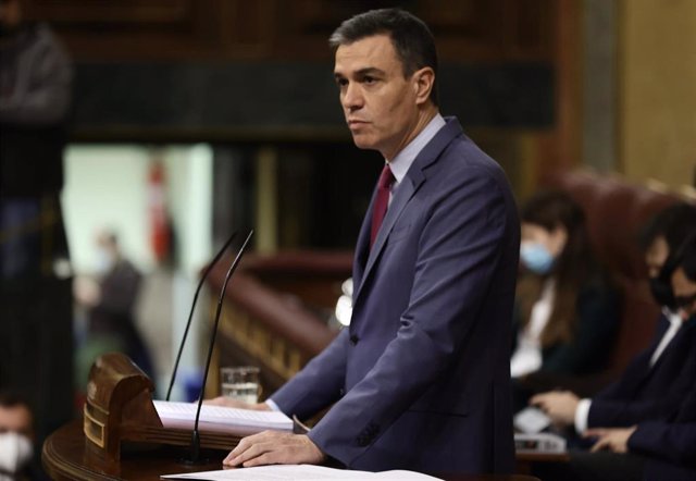El presidente del Gobierno, Pedro Sánchez, en el Pleno