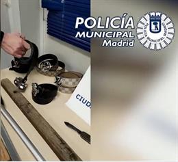 Detenidos 10 menores pandilleros que quedaron para "machetearse" en un parque de Ciudad Lineal