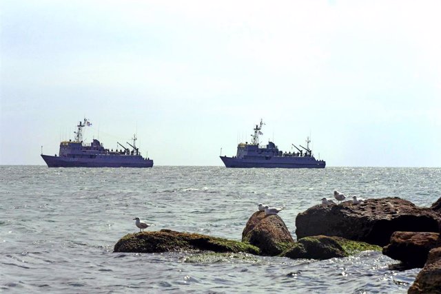 Archive - Navires de la marine ukrainienne au large d'Odessa en mer Noire