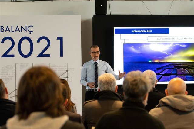 EL presidente del Port de Tarragona, Josep Maria Cruset, en rueda de prensa