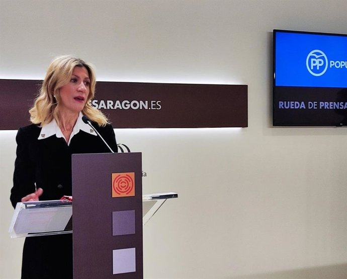 La portavoz del PP en las Cortes de Aragón, Mar Vaquero.