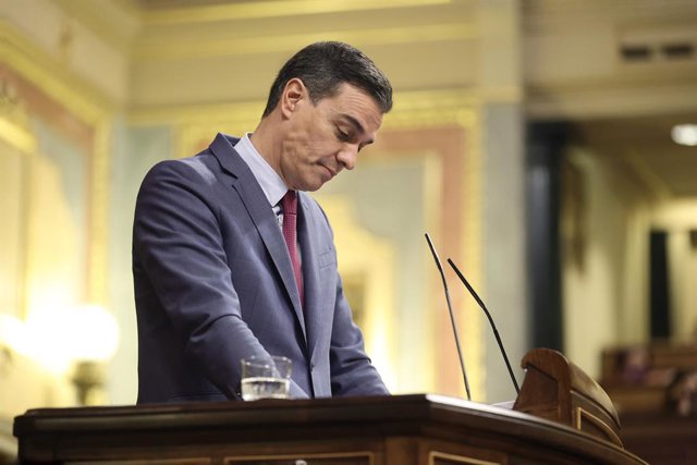 El president del Govern central, Pedro Sánchez, al Congrés dels Diputats