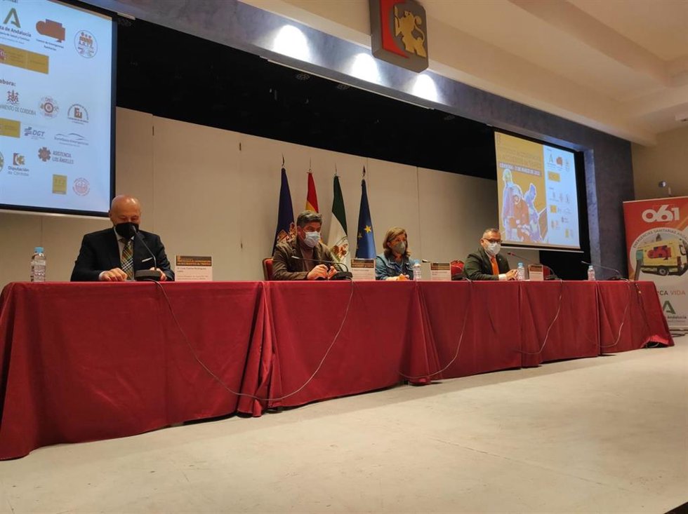 Autoridades en la inauguración de las jornadas de Coordinación en Accidentes de Tráfico.