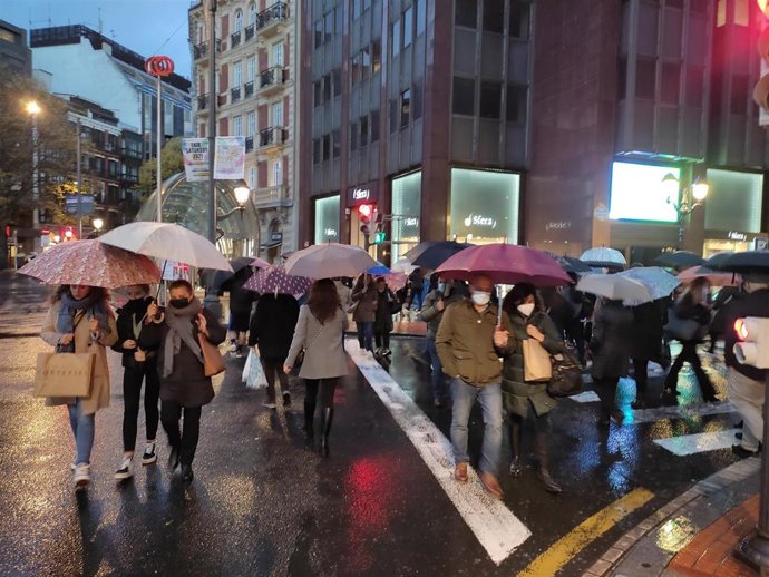 Día lluvioso en Bilbao