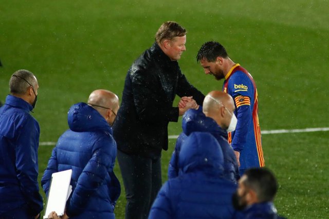 Archivo - Ronald Koeman i Leo Messi