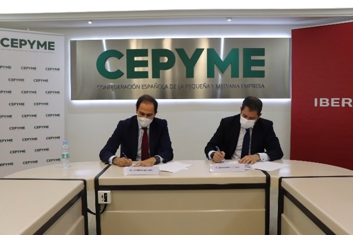 Iberia y Cepyme firman un acuerdo para impulsar la recuperación de las pymes tras la pandemia.