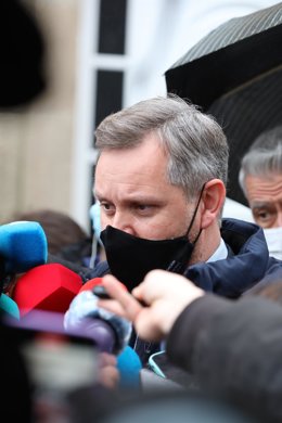 El delegado del Gobierno, José Miñones, en declaraciones a los medios en una foto de archivo