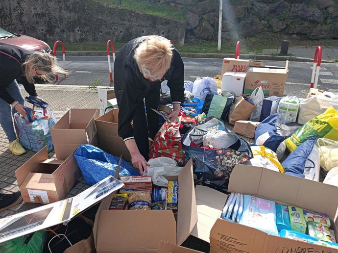 Recogida de enseres en Bilbao para enviar a Ucrania