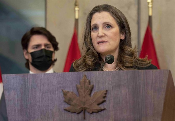 La viceprimera ministra de Canadá, Chrystia Freeland.