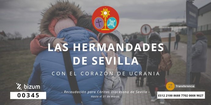 Campaña para recoger donativos para los refugiados de Ucrania.