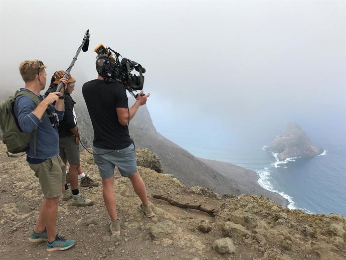 Archivo - Rodaje de televisión en la costa de Santa Cruz de Tenerife para una cadena de Países Bajos