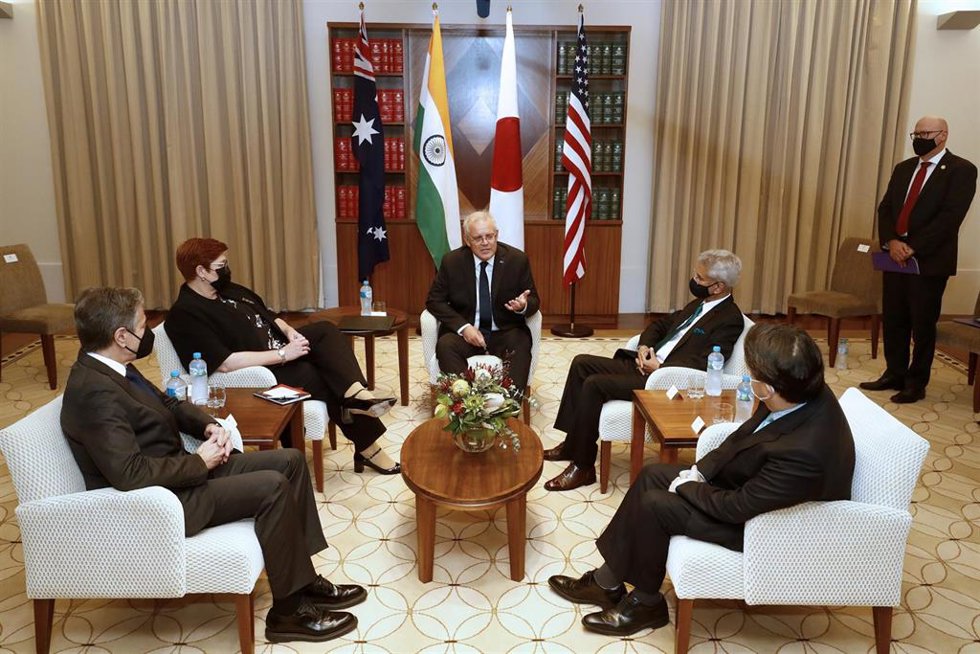 Imagen de archivo de una reunión del grupo de Diálogo de Seguridad Cuadrilateral (QUAD)