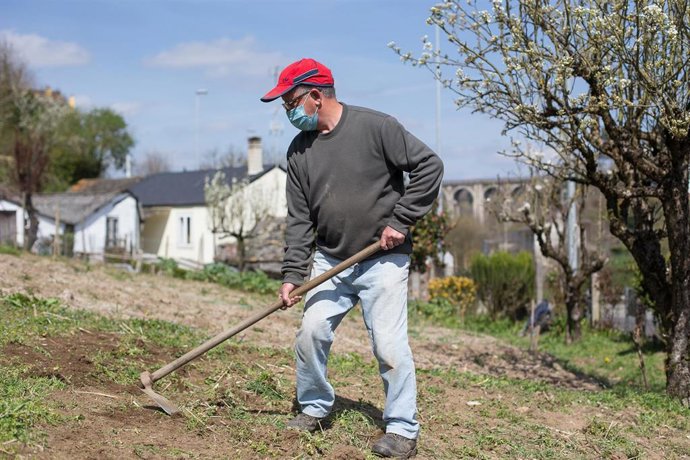 Archivo - Un agricultor en una finca
