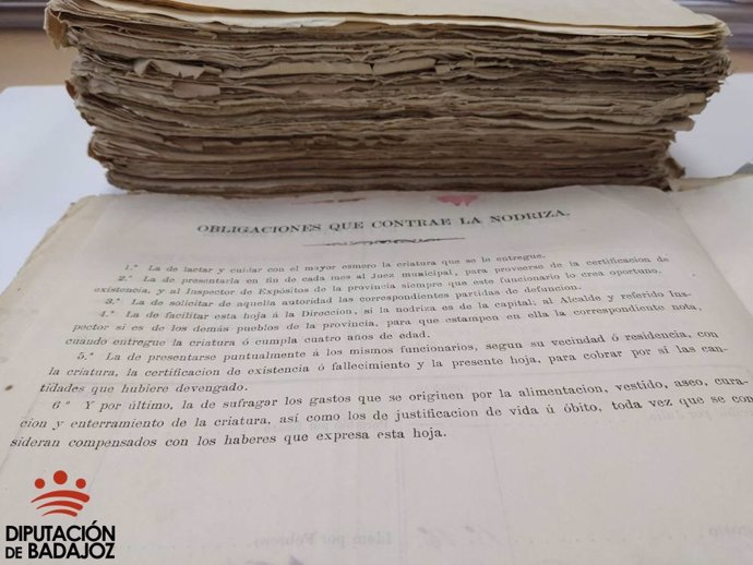 Documento del mes de marzo en el Archivo Provincial de Badajoz