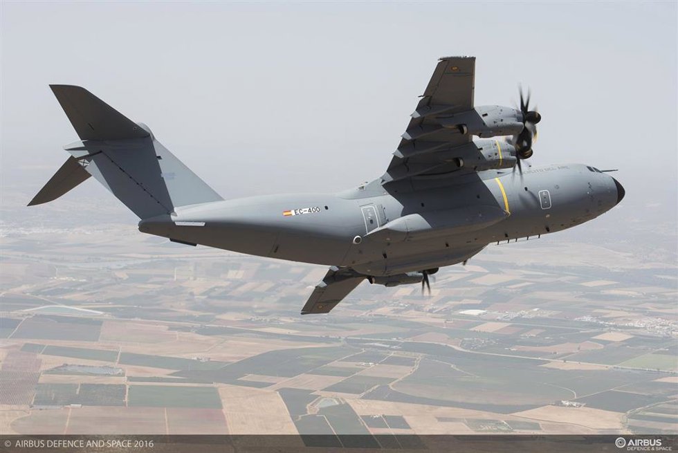 Archivo - Avión de transporte militar A400M