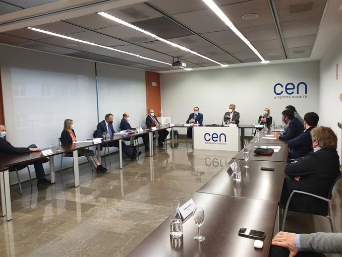 El presidente de UPN, Javier Esparza, se reúne con el Comité Ejecutivo de la CEN.