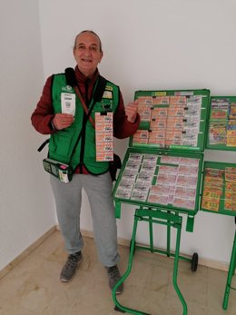 El vendedor de la ONCE en Barbate, Jesús Reyes.