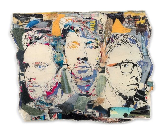 Vhils, Delphic (2012). Torn poster, tearing, epoxy resin. Sold for $39,300 on 5 May 2019 Artcurial