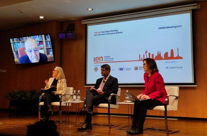 L'ex-secretari general de l'OTAN i ex-alt representant de la Unió Europea per a Afers Exteriors i Política de Seguretat, Javier Solana, en la clausura de la jornada '2022 The Year of European Defense'