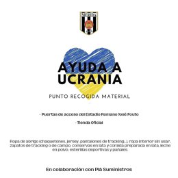El Estadio Romano José Fouto será un punto de recogida de material para el pueblo ucraniano