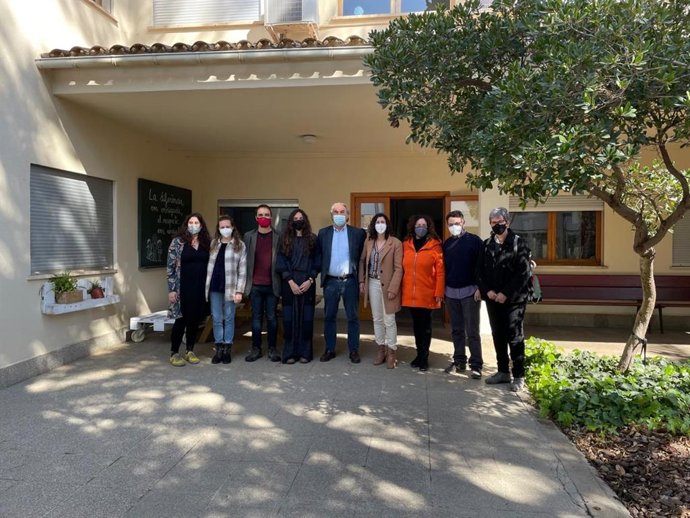El conseller de Educación y Formación Profesional, Martí March, durante su visita al CEE Joan Mesquida de Manacor.