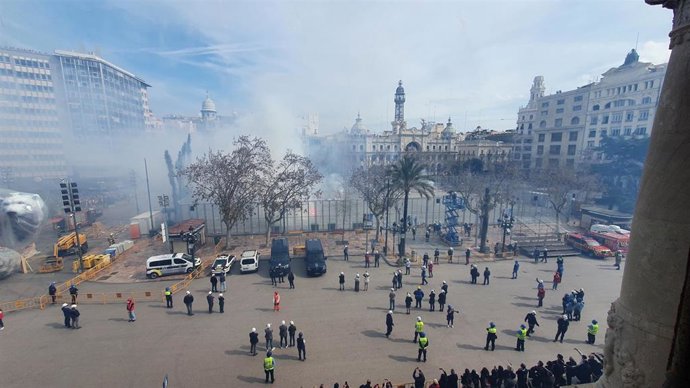 Cuarta 'masclet' de las Fallas 2022, a cargo de Pirotecnia Zaragozana