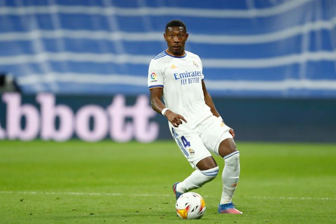 David Alaba of Real Madrid in action during the Spanish League, La Liga Santander, football match played between Real Madrid and Deportivo Alaves at Santiago Bernabeu stadium on February 19, 2022, in Madrid, Spain.