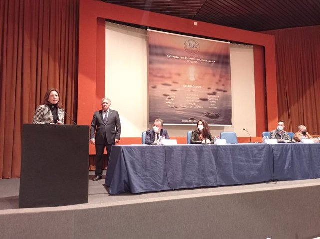 Navarro en la asamblea de la Federación Andaluza de Empresarios de Playas (Faeplayas).