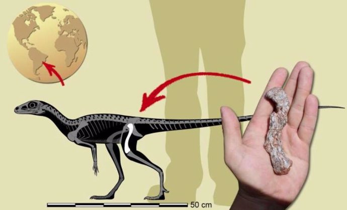 Recreación del nuevo ancestro de dinosaurio