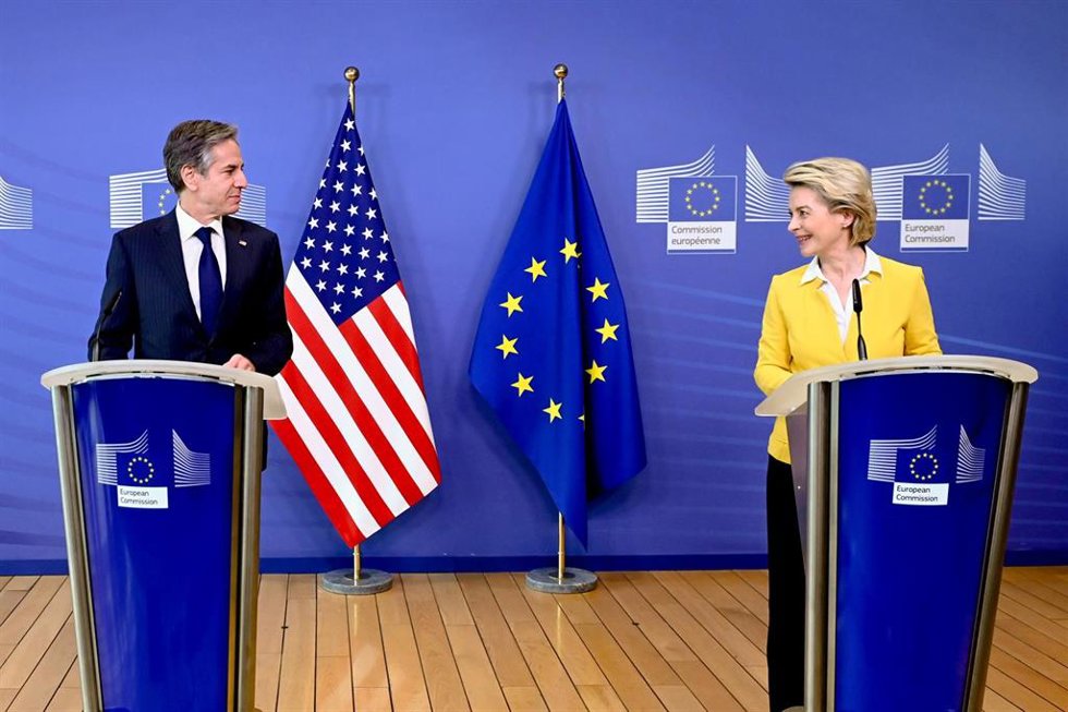 Antony Blinken y Ursula von der Leyen.