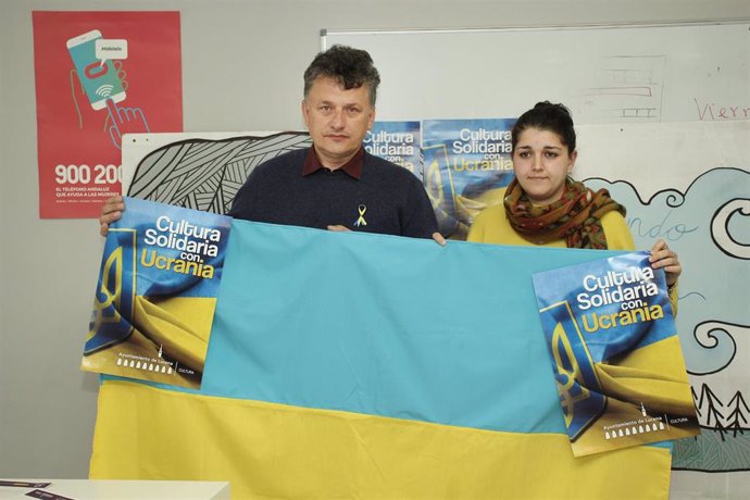 El Ayuntamiento de Lucena muestra su apoyo al pueblo ucraniano.