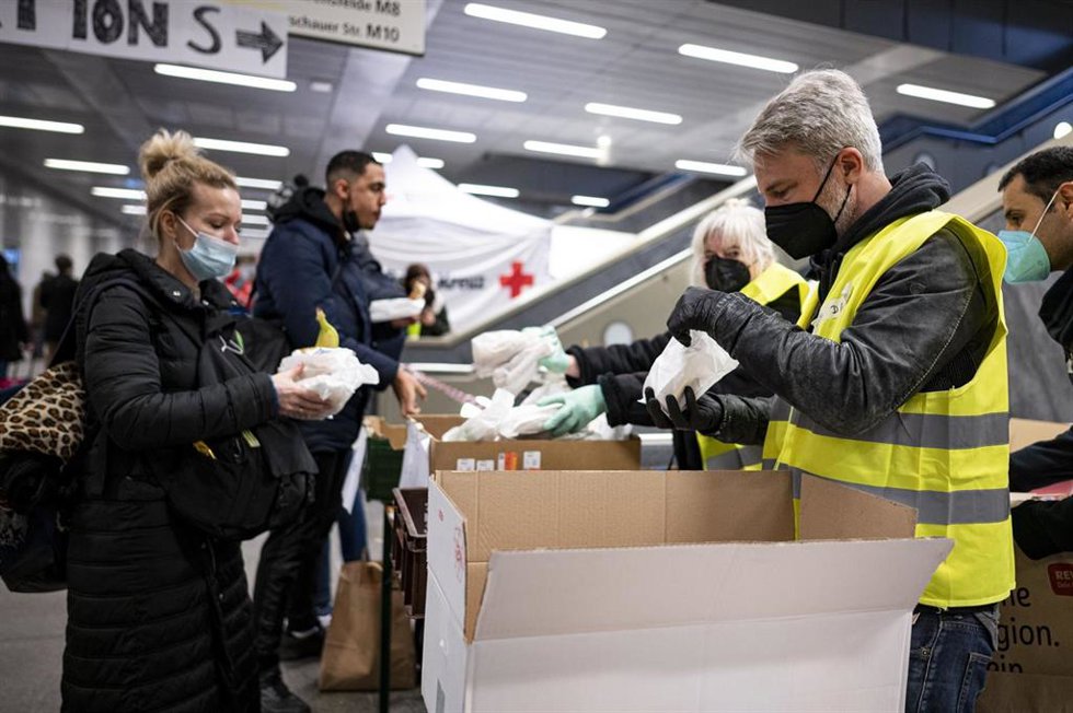 Refugiados ucranianos en Berlín
