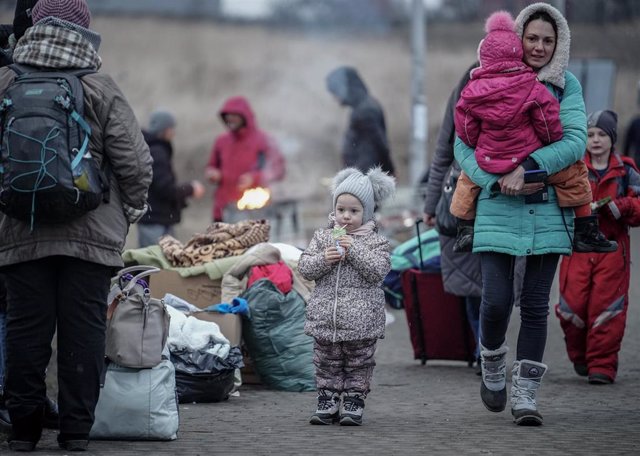 Imagen de archivo de refugiados ucranianos