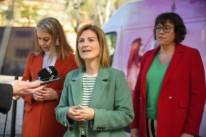 La diputada de ERC en el Parlament Raquel Sans en Sant Cugat (Barcelona)