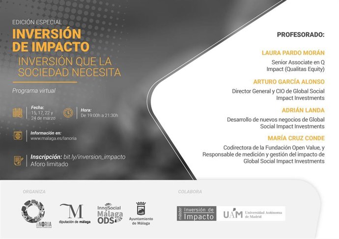 Cartel formación 'on line' de La Noria